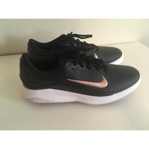 NWOB Black & Rose Gold Nike React Vapor 2 Golf Shoe Size 8.5W